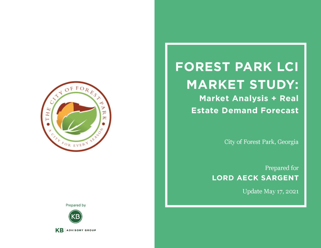Cover of KB's 2021 Market Study for the Forest Park LCI